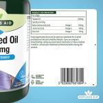 Nature's Aid Flaxseed Oil 1000mg Omega-3 Softgels