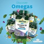Nature's Aid Flaxseed Oil 1000mg Omega-3 Softgels