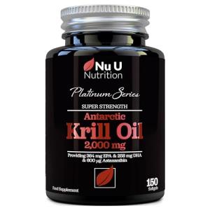 Nu U Nutrition Antarctic Krill Oil 2000mg 150 Softgels
