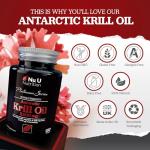 Nu U Nutrition Antarctic Krill Oil 2000mg 150 Softgels