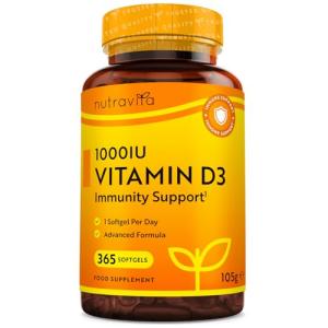 High-Potency Vitamin D3 1000 I.E - 365 Capsules