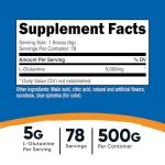L-Glutamine Powder, 500g - Blue Raspberry Flavor