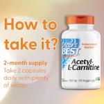 Doctor's Best Acetyl-L-Carnitine 500mg, 120 Capsules