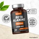 Beta Alanine 1500mg Vegan Capsules - 120 Count