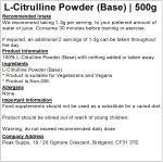 Pure L-Citrulline Powder - Amino Acid (500g)