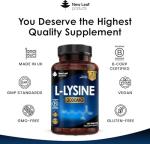 L-Lysine 2000mg Vegan Tablets - 120 Count