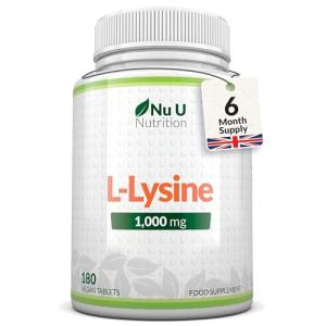 High Strength L-Lysine 1000mg Vegan Tablets