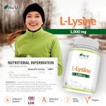 High Strength L-Lysine 1000mg Vegan Tablets