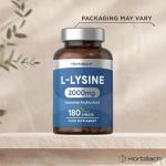 L-Lysine 2000mg Vegan Amino Acid Supplement 180 Tablets