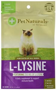 Pet Naturals L-Lysine Chews for Cats, 60 Count