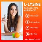 L-Lysine 1000mg Vegan Tablets - 180 Count