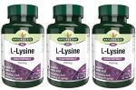 Natures Aid L-Lysine 1000mg, 60 Tablets (3 Pack)