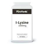 L-Lysine 1000mg - Immune and Collagen Support Tablets