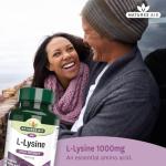 Natures Aid L-Lysine 1000mg, 60 Tablets (3 Pack)