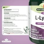 Natures Aid L-Lysine 1000mg, 60 Tablets (3 Pack)