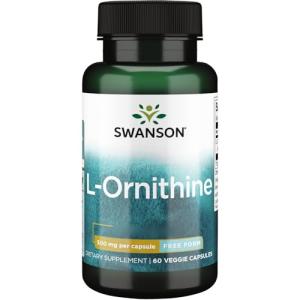 Swanson L-Ornithine 500mg Vegan Capsules, 60 Count