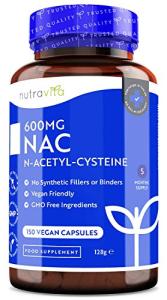 NAC N-Acetyl-Cysteine 600mg - 150 Vegan Capsules