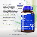 NAC N-Acetyl-Cysteine 600mg - 150 Vegan Capsules