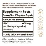 Solgar NAC 600 mg Vegan Capsules for Healthy Skin