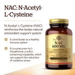 Solgar NAC 600 mg Vegan Capsules for Healthy Skin
