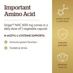 Solgar NAC 600 mg Vegan Capsules for Healthy Skin