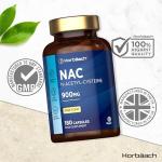 NAC N-Acetyl-Cysteine 900mg Vegan Capsules