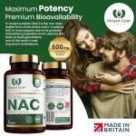 NAC N-Acetyl-Cysteine 600mg Vegan Capsules 60ct