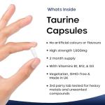 High Strength Taurine Capsules with B1, B12, D3