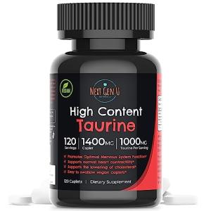 Taurine 1000 mg Vegan Caplets for Vital Health