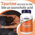Now Foods Double Strength Taurine 1000mg Vegan Capsules