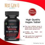 Taurine 1000 mg Vegan Caplets for Vital Health