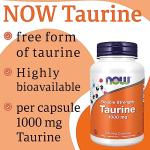 Now Foods Double Strength Taurine 1000mg Vegan Capsules