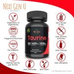 Taurine 1000 mg Vegan Caplets for Vital Health