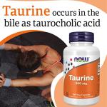 Now Foods Taurine 500mg Vegan Capsules, 100 Count