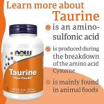 Now Foods Taurine Vegan Powder, 227g