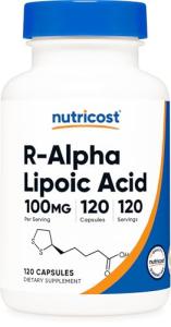 Nutricost R-Alpha Lipoic Acid 100mg - 120 Veggie Capsules
