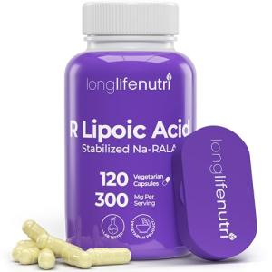 LongLifeNutri R-Alpha Lipoic Acid 300mg Supplement