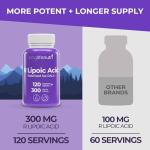 LongLifeNutri R-Alpha Lipoic Acid 300mg Supplement