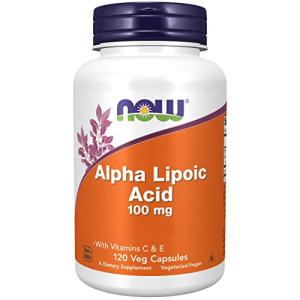 Now Foods Alpha-Lipoic Acid 100mg, 120 Vegan Capsules