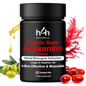 Super Pure Organic Astaxanthin Extract - 60 Capsules