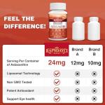 Liposomal Astaxanthin 24mg Antioxidant Supplement