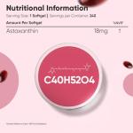 Natural Vegan Astaxanthin 18mg - 240 Softgels