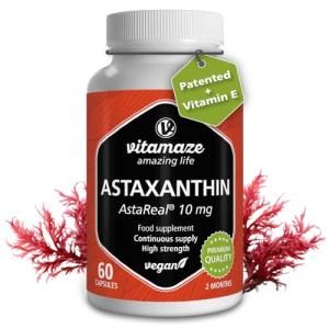 Astaxanthin AstaReal 10mg with Vitamin E - Vegan 60 Capsules