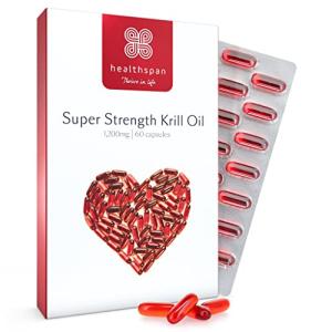 Healthspan 1200mg Krill Oil Capsules, Vanilla Flavor