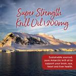 Healthspan 1200mg Krill Oil Capsules, Vanilla Flavor