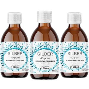 Colloidal Silver 500 ml - 3 Pack, 40 ppm