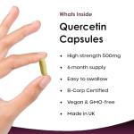High Strength Quercetin 500mg Antioxidant Capsules