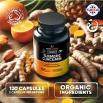 Organic Turmeric Curcumin with Black Pepper Capsules