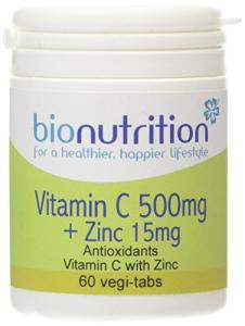 Bio Nutrition Vitamin C 500mg + Zinc 15mg Vegi-Tabs