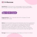 D-Mannose 2000mg - Vegan Capsules, 180 Count